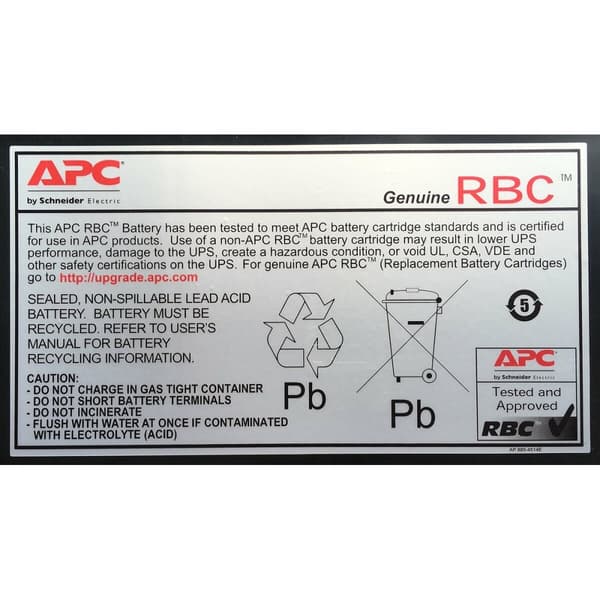 Batteri til System til Uafbrydelig Strømforsyning APC RBC2 12 V 240 V