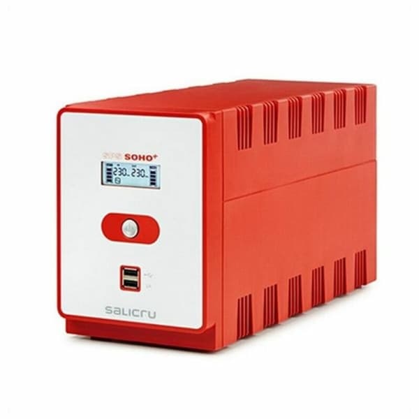 System til Uafbrydelig Strømforsyning Off Line Salicru SPS 1200 SOHO+ 720 W Rød, Hvid