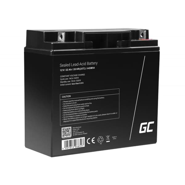 Batteri til System til Uafbrydelig Strømforsyning Green Cell AGM54 22 ah 12 V