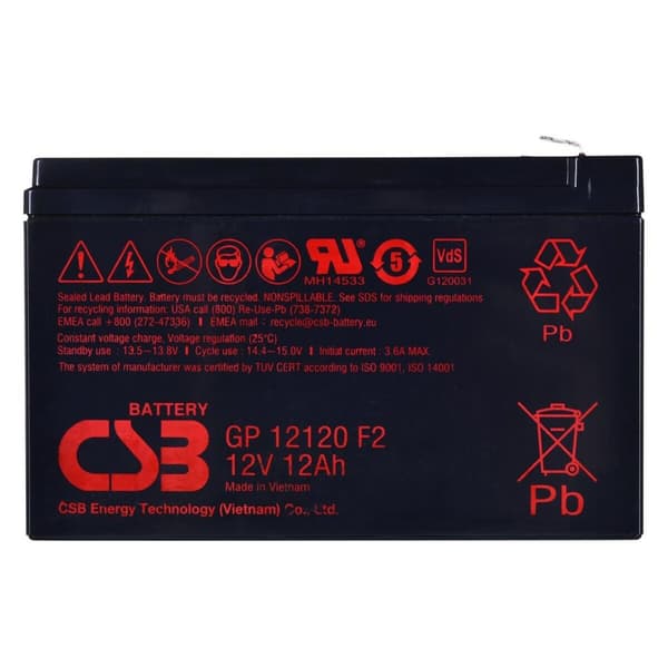 Batteri til System til Uafbrydelig Strømforsyning HITACHI CSB GP12120F2 12000 mAh 12 V