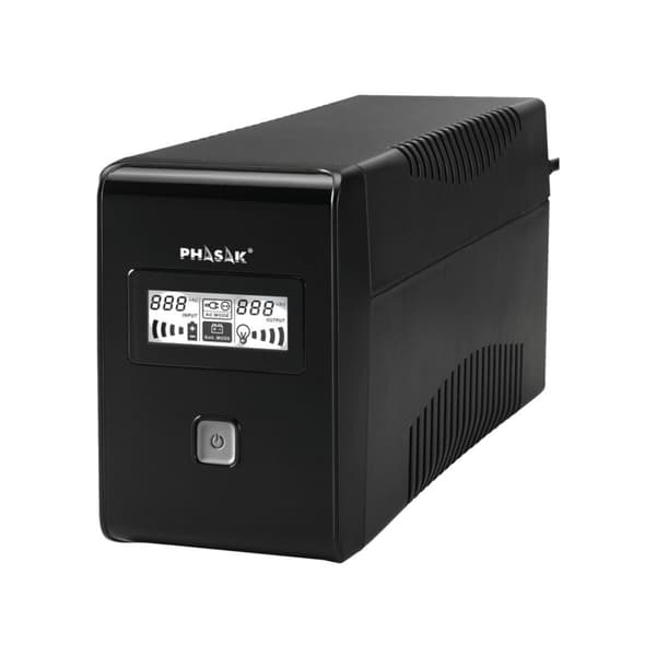 Interaktiv UPS Phasak PH 9465 650 VA Sort