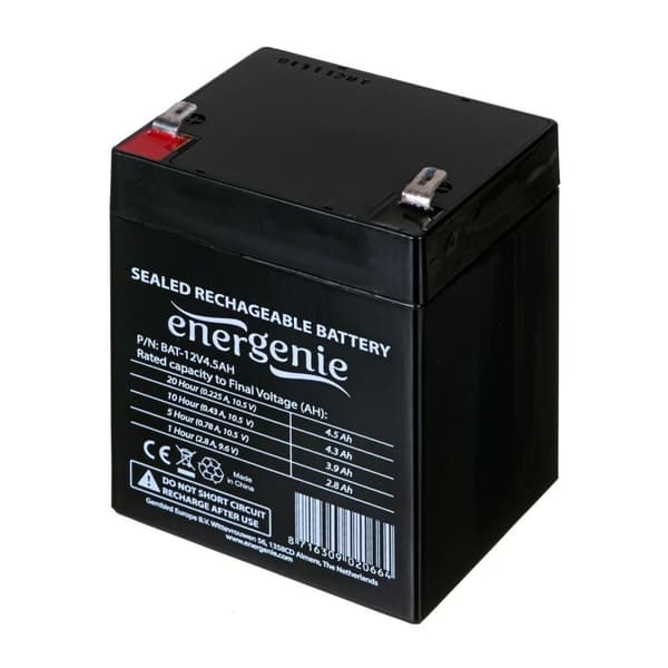 Akkua varten Keskeytymätön Virtalähdejärjestelmä Järjestelmä UPS GEMBIRD BAT-12V4.5AH 4500 mAh 12 V