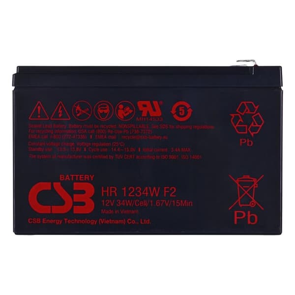 Batteri til System til Uafbrydelig Strømforsyning HITACHI CSB HR1234WF2 9 Ah 12 V