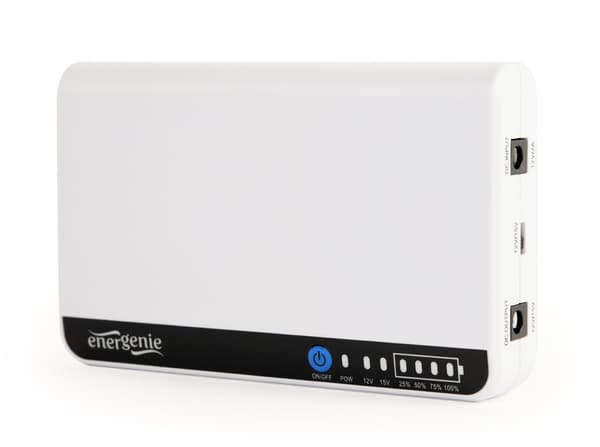 Gembird EG-UPS-DC18 UPS til DC-enheder, 12 eller 15 V, 18 W, hvid Hvid