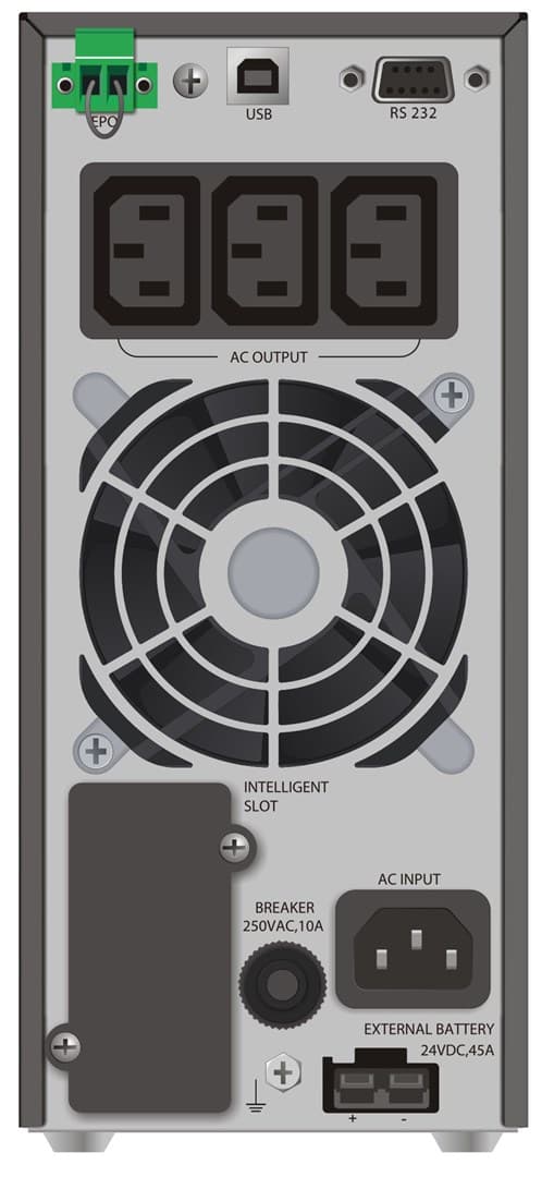 PowerWalker VFI 1000 TGS Kaksoismuunnos (Online) 1 kVA 900 W 3 AC pistorasiaa
