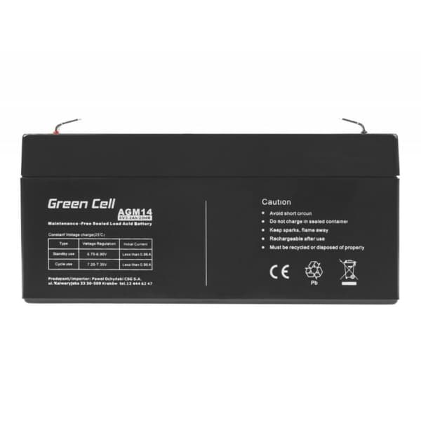 Batteri til System til Uafbrydelig Strømforsyning Green Cell AGM14 6 V