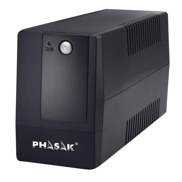 System til Uafbrydelig Strømforsyning Interaktivt UPS Phasak PH 9406 600 VA Sort