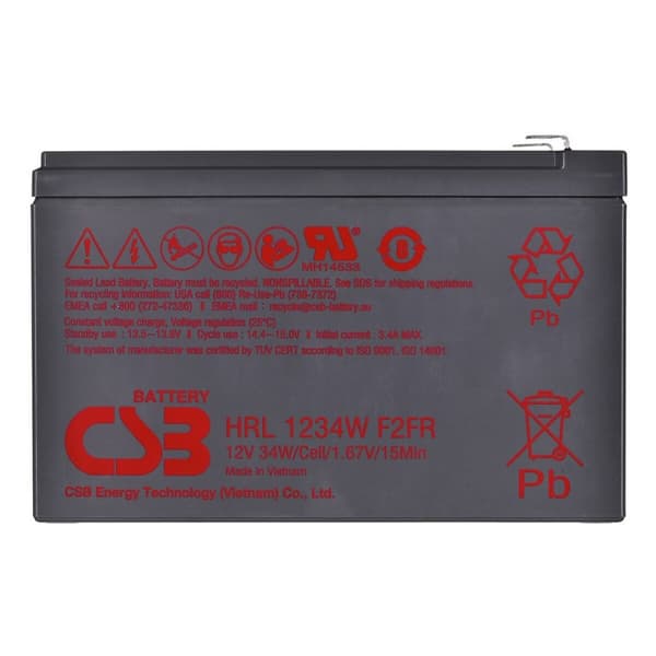 Batteri til System til Uafbrydelig Strømforsyning HITACHI CSB HRL1234WF2 9 Ah 12 V