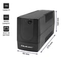 Miniatyrbillede 4 af 10: Qoltec 53772 Uninterruptible Power Supply Line Interactive | Monolith | 650VA | 360W