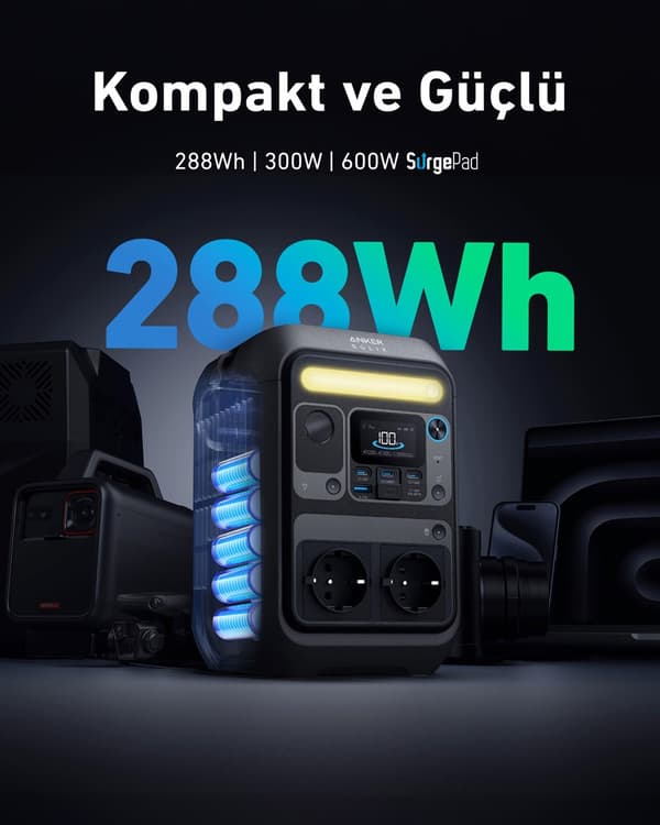 Anker Solix C300X 288Wh 300W bærbar kraftstation