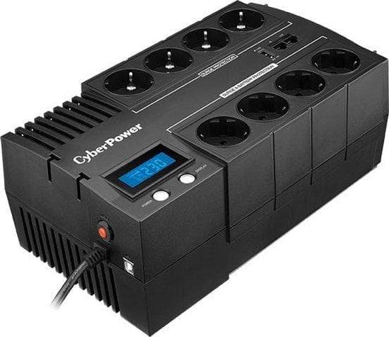 CyberPower BRICs II BR1200ELCD - UPS - AC 230 V - 720 Watt - 1200 VA 5,5 Ah - USB - 8 udgangsstik (BR1200ELCD) Sort
