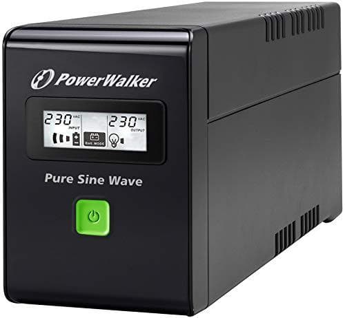 PowerWalker VI 600 SW Schuko 600VA/360W Line-Interactive UPS, 10120079 (Line-Interactive UPS med Pure Sine Wave)