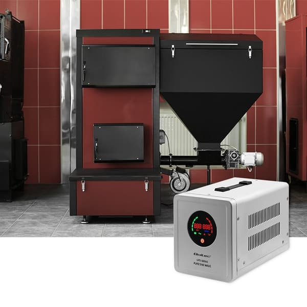 Qoltec 50719 Keskeytymätön Virtalähde Puhdas Siniaalto UPS | 500VA | 350W | Harmaa