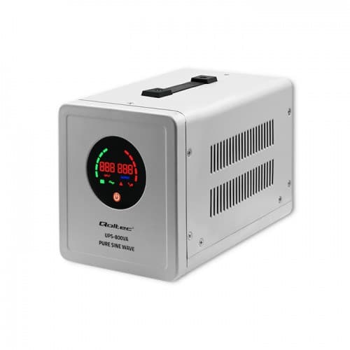 Qoltec 50720 UPS-strømforsyning 800VA/560W | 12/230V konverter med AVR