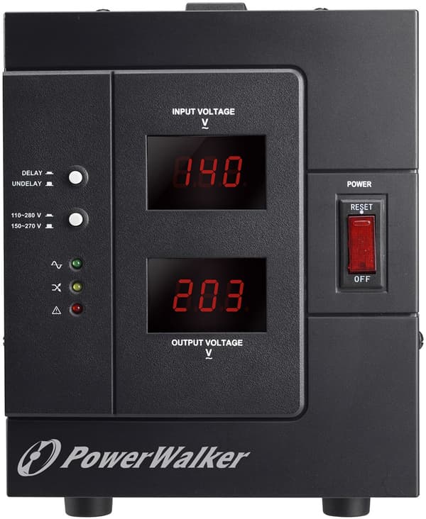 PowerWalker AVR 3000 SIV FR spændingsregulator 1 AC-udgang(er) 110-280 V Sort