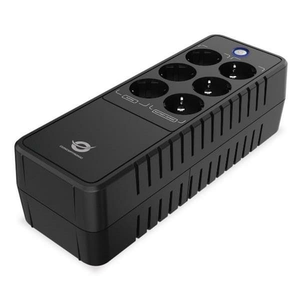 System til Uafbrydelig Strømforsyning Interaktivt UPS Conceptronic 110526103 360 W 650 VA Sort