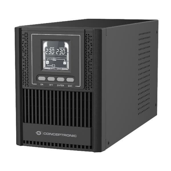 System til Uafbrydelig Strømforsyning Interaktivt UPS Conceptronic ZEUS52E1K 900 W 1000 VA Sort