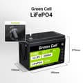 Pikkukuva 3 / 3: Akkua varten Keskeytymätön Virtalähdejärjestelmä Järjestelmä UPS Green Cell LFPGC12V200AH 200 Ah