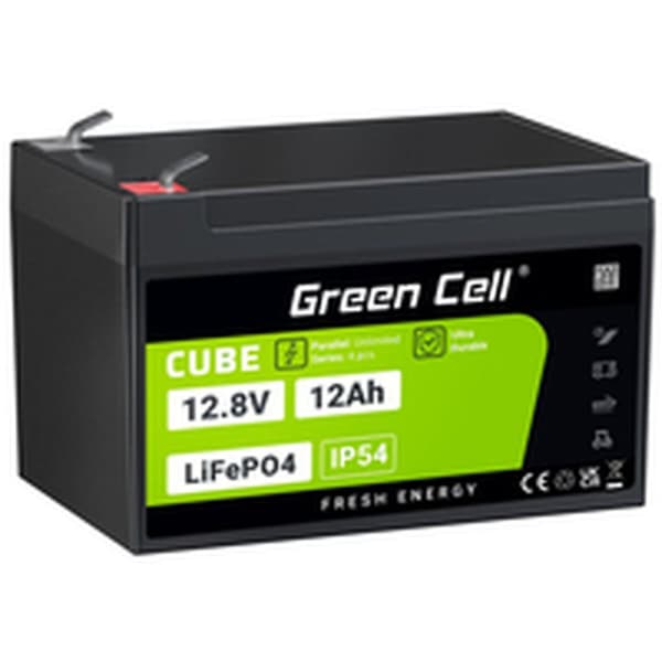 Batteri til System til Uafbrydelig Strømforsyning Green Cell LFPGC12V12AH 12 Ah