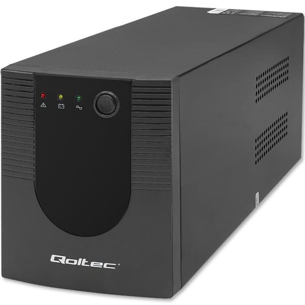System til Uafbrydelig Strømforsyning Interaktivt UPS Qoltec 53776 900 W Sort
