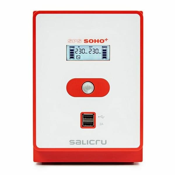 System til Uafbrydelig Strømforsyning Off Line Salicru SPS 2200 SOHO+ 1200 W Rød, Hvid