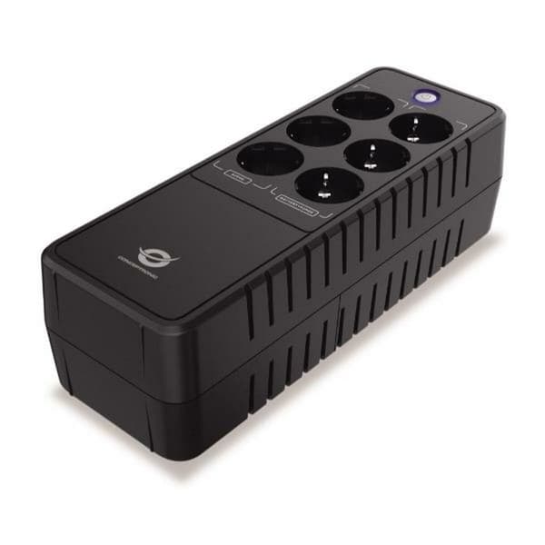 System til Uafbrydelig Strømforsyning Interaktivt UPS Conceptronic ZEUS09E 490 W 850 VA Sort
