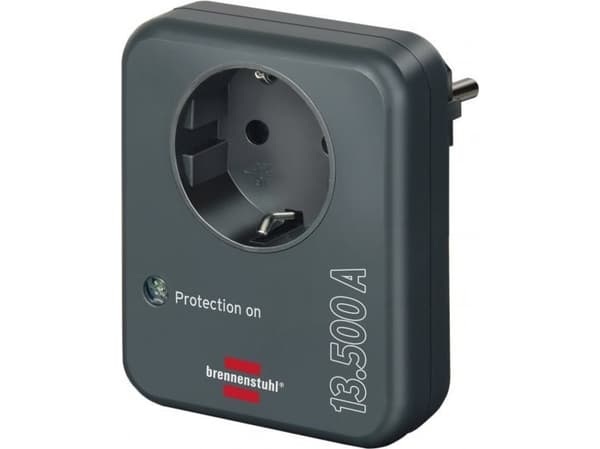 Brennenstuhl 1506996, 1 AC-utganger, 230 V, 3500 W, 13,5 A, Antrasitt, IP20