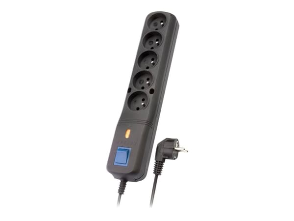 LESTAR LX 530W - Overspenningsavleder - AC 230 V - 2300 watt - utgangskontakter: 5 - 3 m kabel - svart