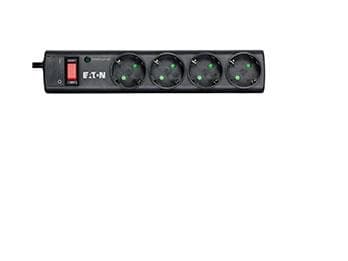 Eaton Protection Strip PS4D - Overspenningsavleder - AC 220-250 V - 2500 watt - utgangskontakter: 4 - svart