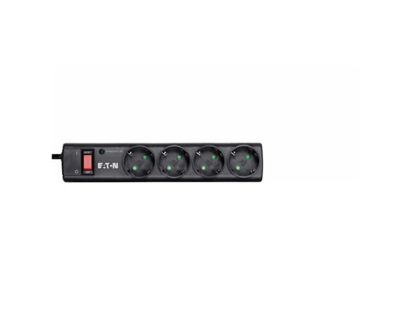 Eaton Protection Strip PS4D - Overspenningsavleder - AC 220-250 V - 2500 watt - utgangskontakter: 4 - svart