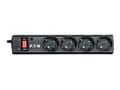 Miniatyrbilde 1 av 5: Eaton Protection Strip PS4D - Overspenningsavleder - AC 220-250 V - 2500 watt - utgangskontakter: 4 - svart