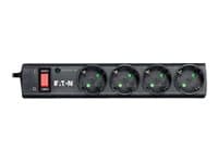 Eaton Protection Strip PS4D - Overspenningsavleder - AC 220-250 V - 2500 watt - utgangskontakter: 4 - svart