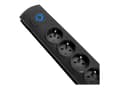 Miniatyrbilde 3 av 5: Qoltec - Overspenningsavleder - AC 230 V - 3680 watt - utgangskontakter: 6 - 3 m kabel - Europa - svart