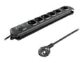 Miniatyrbilde 1 av 5: Qoltec - Overspenningsavleder - AC 230 V - 3680 watt - utgangskontakter: 6 - 3 m kabel - Europa - svart