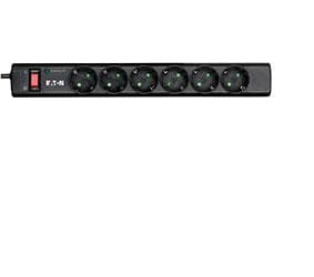 Eaton Protection Strip PS6D - Overspenningsavleder - AC 220-250 V - 2500 watt - utgangskontakter: 6 - svart