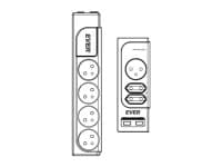 Ever OFFICE PLUS, 918 J, 7 AC-pistorasia(a), 250 V, 50 Hz, 10 A, Valkoinen