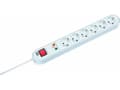 Miniatyrbilde 3 av 4: Bachmann SMART - Flerkoplingslist - AC 230 V - utgangskontakter: 6 (power CEE 7/7) - 1.5 m kabel - hvit