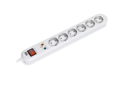 Bachmann SMART - Flerkoplingslist - AC 230 V - utgangskontakter: 6 (power CEE 7/7) - 1.5 m kabel - hvit