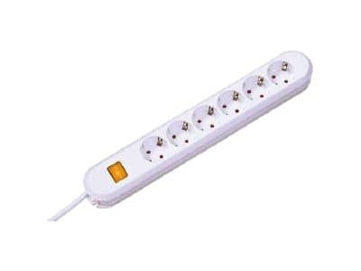 Bachmann SMART - Flerkoplingslist - AC 230 V - utgangskontakter: 6 (power CEE 7/7) - 1.5 m kabel - hvit