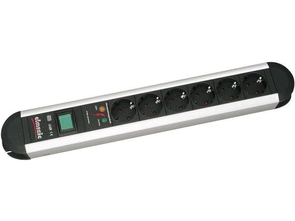 Bachmann PRIMO CLASSIC - Flerkoplingslist - utgangskontakter: 6 - 1.8 m kabel - svart, sølv