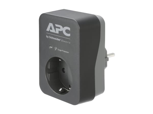 APC Essential Surgearrest PME1WB-GR - Överspänningsskydd - AC 220/230/240 V - 4000 Watt - utgångskontakter: 1 - Tyskland - svart