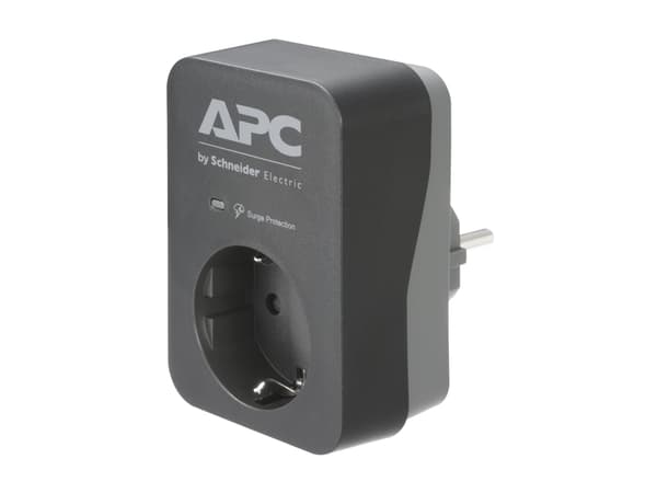 APC Essential Surgearrest PME1WB-GR - Överspänningsskydd - AC 220/230/240 V - 4000 Watt - utgångskontakter: 1 - Tyskland - svart