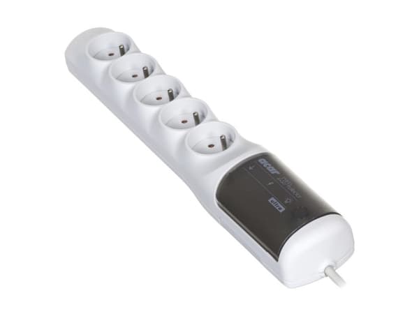 HSK DATA acar XP ultra, 5 AC-utganger, 230 V, 50 Hz, 10 A, Grå, Plast