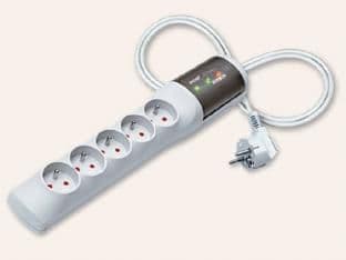 HSK DATA acar XP ultra, 5 AC-utganger, 230 V, 50 Hz, 10 A, Grå, Plast