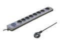 Miniatyrbilde 2 av 5: Qoltec Quick Switch - Overspenningsavleder - AC 230 V - 3680 watt - utgangskontakter: 8 - 1.8 m kabel - grå