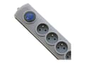 Miniatyrbilde 1 av 5: Qoltec Quick Switch - Overspenningsavleder - AC 230 V - 3680 watt - utgangskontakter: 8 - 1.8 m kabel - grå