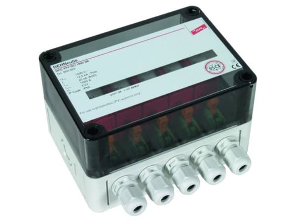 DEHN 900920 DEHNcube DCUYPV SCI1000 2MPP bis 1000VDC Ylijännitesuojan liitäntärasia Ylijännitesuoja: aurinkosähköjärjestelmiin 40 kA 1 kpl 1 kpl