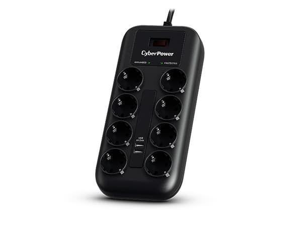 CyberPower Professional Series P0820SUF0-DE - Strømstødsbeskytter - AC 200-250 V - output-stikforbindelser: 8 - 1,8 m ledning - sortering