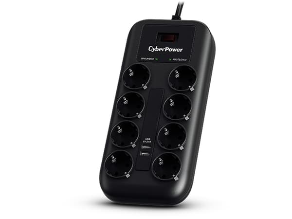 CyberPower Professional Series P0820SUF0-DE - Strømstødsbeskytter - AC 200-250 V - output-stikforbindelser: 8 - 1,8 m ledning - sortering
