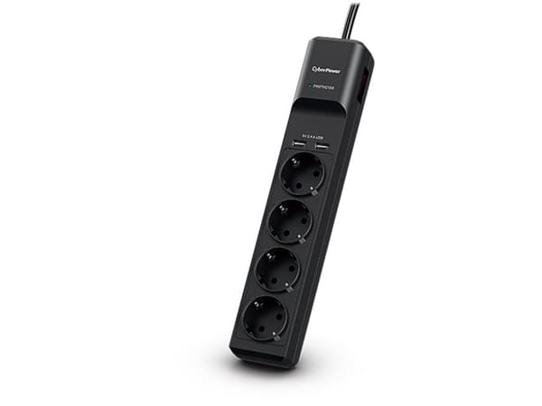 CyberPower Professional Series P0420SUD0-DE - Strømstødsbeskytter - AC 200-250 V - output-stikforbindelser: 4 - 1,8 m ledning - sortering